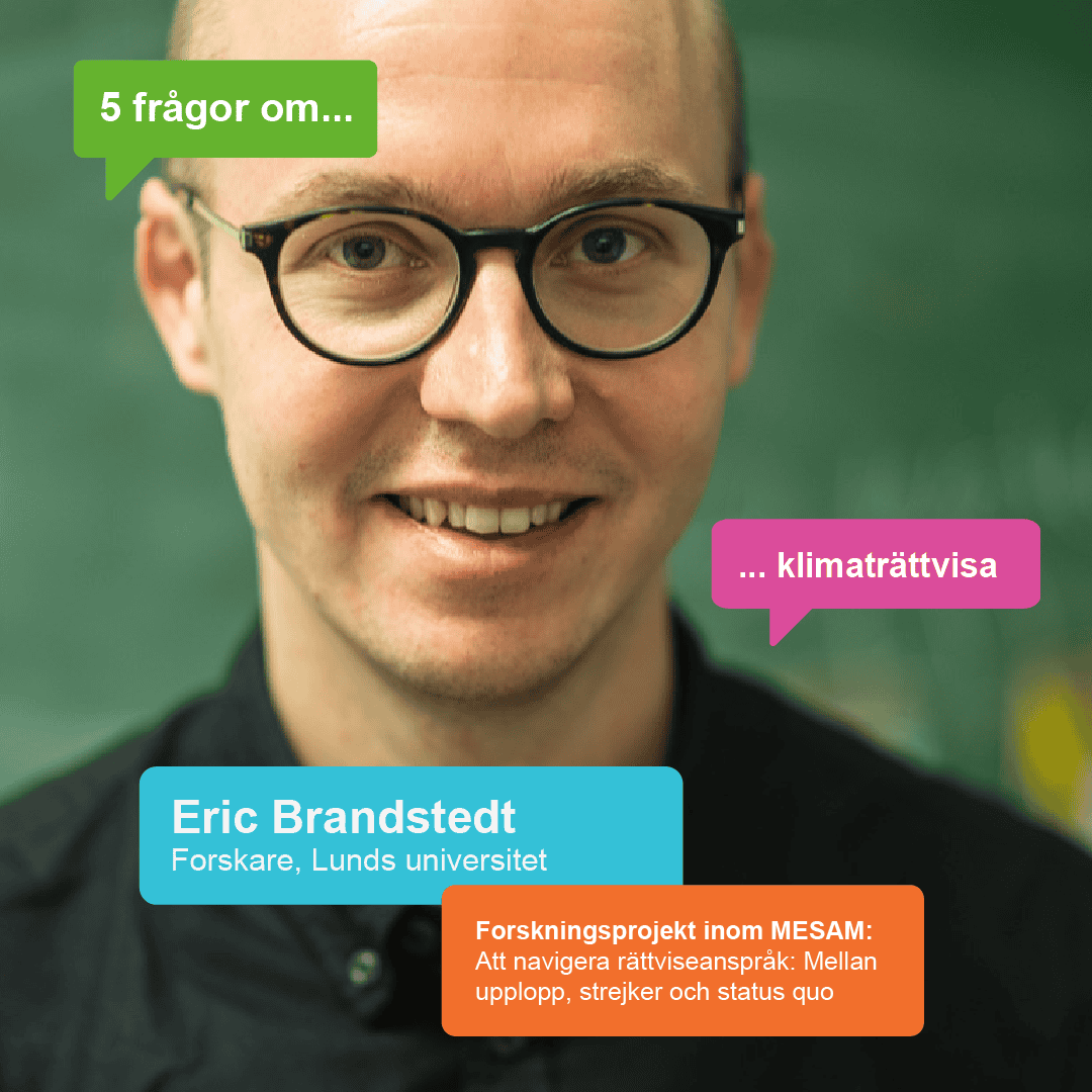 Fem frågor till Eric Brandstedt om klimaträttvisa