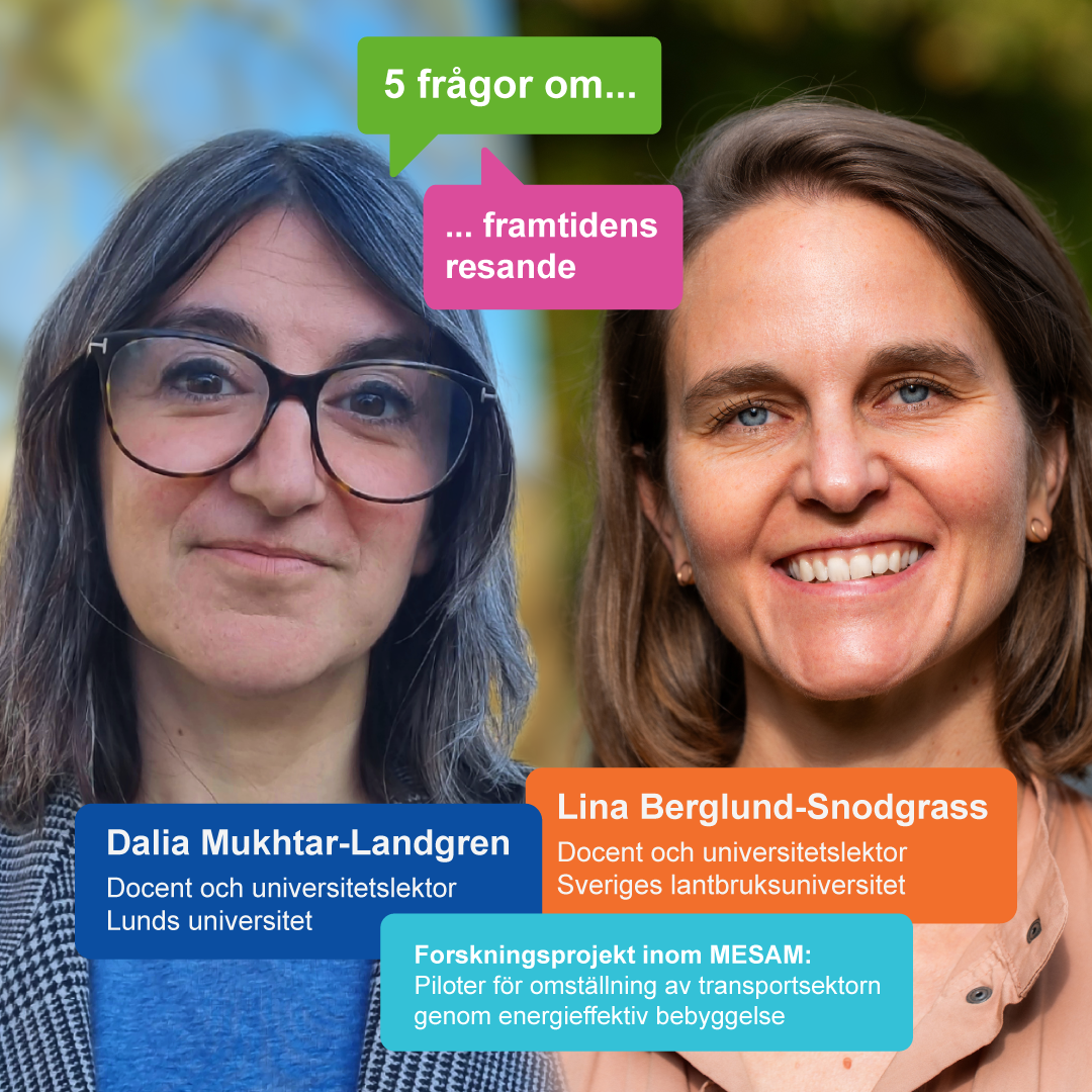 Fem frågor till Lina Berglund-Snodgrass och Dalia Mukhtar-Landgren om framtidens resande